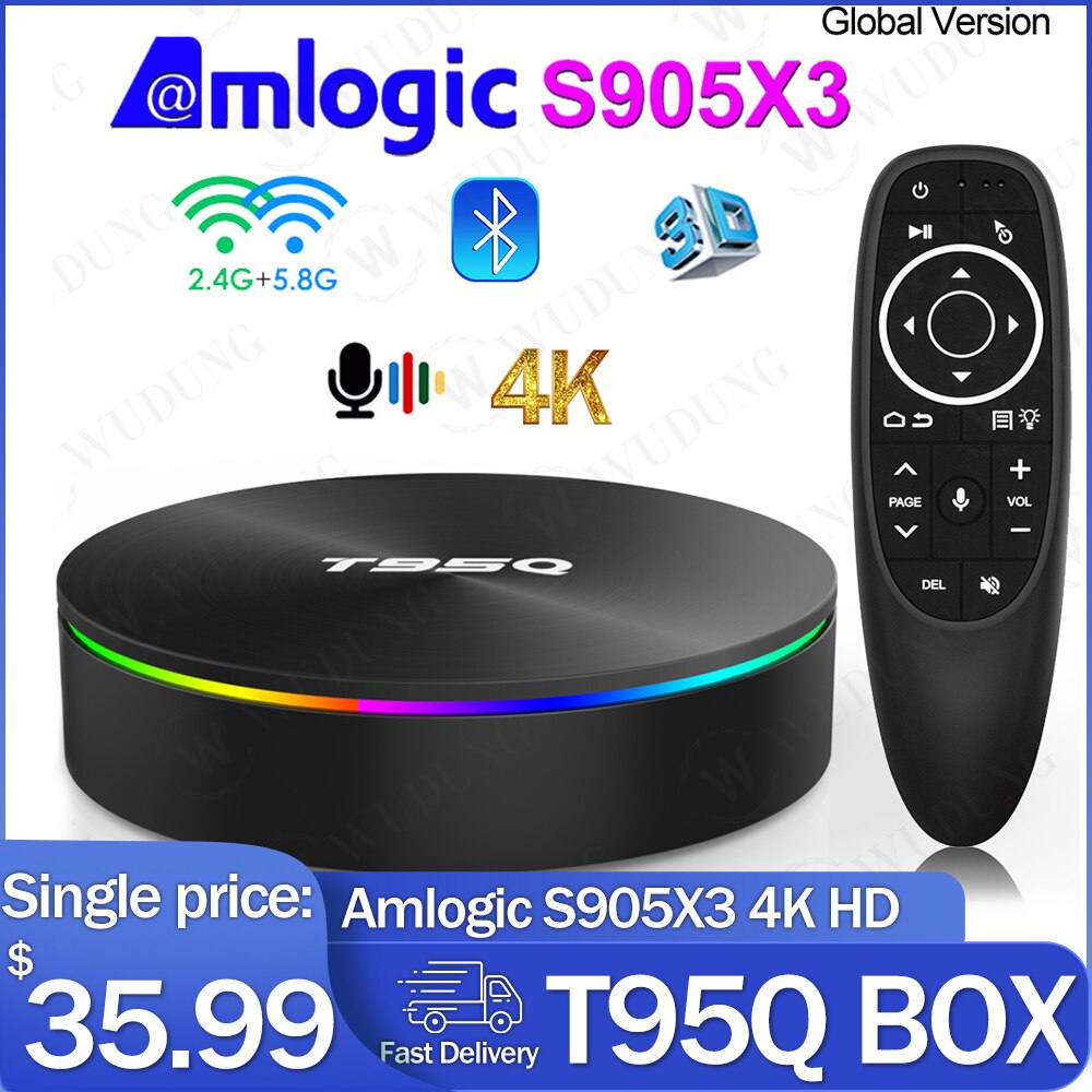 Amlogic- T95Q ȵ̵ 9.0 Ʈ TV ڽ, A..